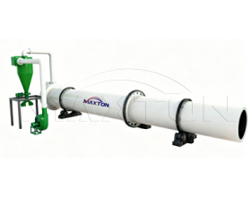 Rotary cooler for fertilizer granule cooling after drying