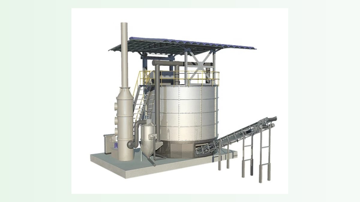 Vertical fermentation tank for organic waste aerobic fermentation