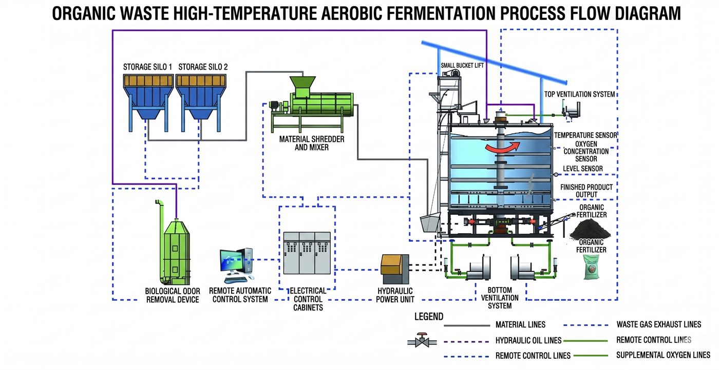 Product structure diagram of vertical fermentation tank